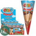 Вафли (Рожок) OZMO Cornet с кремом из фундука с мол шок и конфетами-драже 25гр 1/24