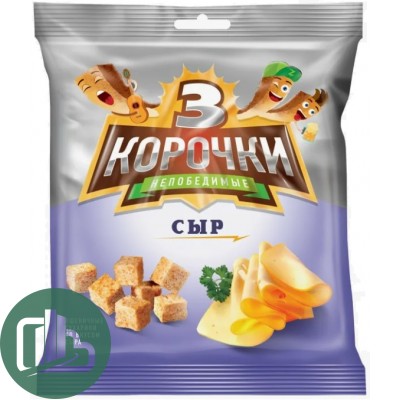 Три корочки 40 гр Пшеничные Сыр 1/60
