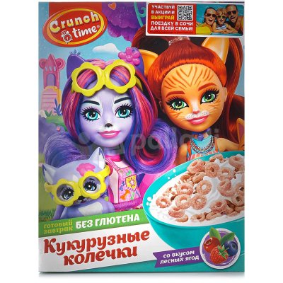 CRUNCH TIME ENCHANTIMALS сухой завтрак со вкусом лесных ягод 170гр 1/10