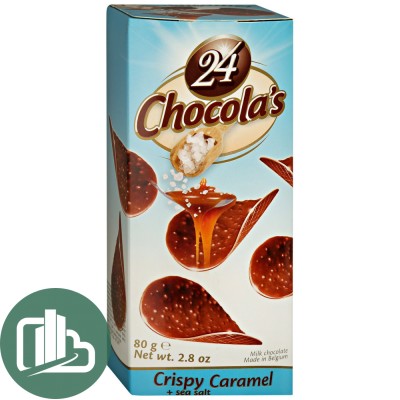 Шоколадные чипсы Crispy caramel 80гр 1/12