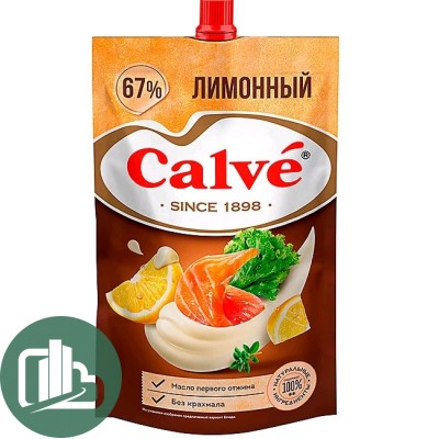 Майонез Calve c соком лимона 67%д/п 400гр 1/25