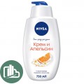Nivea гел-уход для душа Крем и апельсин 750мл 