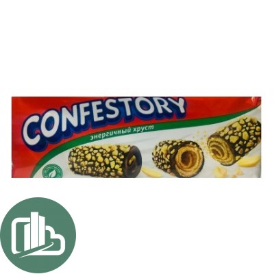 Вафельные рулетки CONFESTORY глазированные с арахисом 120гр 1/20