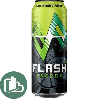 Флэш энергетик 0,45л Мятный лайм 1/24 ж/б