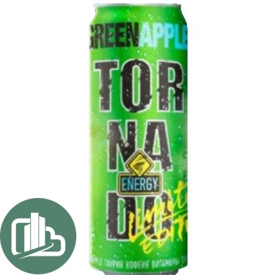 Торнадо энерг. напиток 0,45л 1/12 ж/б Яблоко