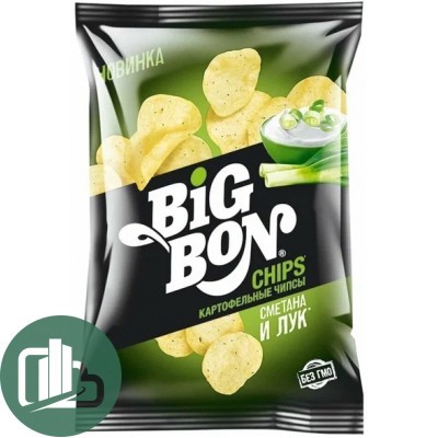 Чипсы BIGBON Семетана-Лук 75гр 1/12