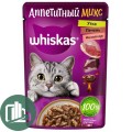 Вискас 75гр паштет Утка + Печень 1/28