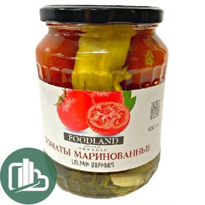 FOODLAND Томаты маринованные 680гр 1/6