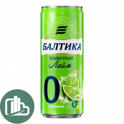 Балтика пиво №0 0,33 ж/б  Лайм без/ал 1/24