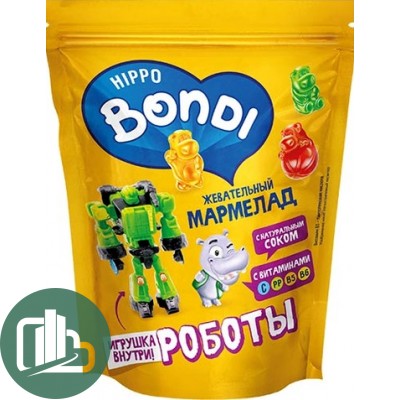 Мармелад Бонди 100гр с игрушкой Роботы 1/16 Яшкино