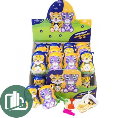 шок. яйцо шокоприз тигры 15гр 1/24 