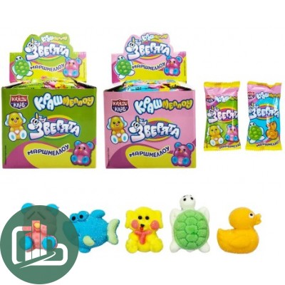 Маршмеллоу Крашмеллоу Зверята 10г 1/40 (12)