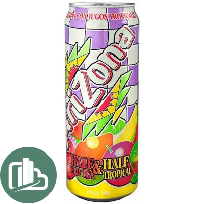 Напиток Arizona Half & Half Iced Tea Tropical ж/б 680мл 1/24