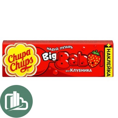 Чупа-чупс Биг Бабол 20гр Клубника 1/24(16бл)