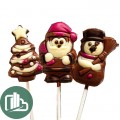 Фигурный шоколад на палочки OZMO FUN новогодний 23гр 1/24