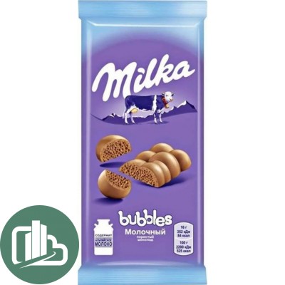 Милка Баблс 76гр Молочный пористый 1/16 (РФ)