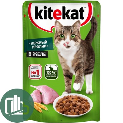 Китекат в желе 85гр Кролик 1/28