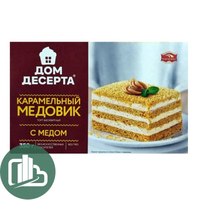 Торт Медовик КАРАМЕЛЬНЫЙ 350 гр. 1/6 (Черемушки)