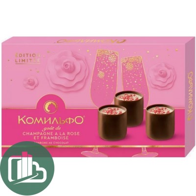 Комильфо конфеты Шампанское Малина роза 116гр 1/5