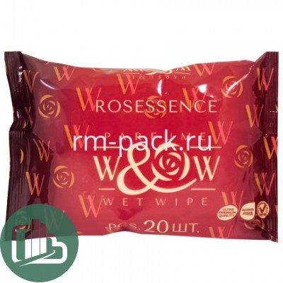 Влажные салфетки W/W ROSESSENCE PARFUME 20шт 1/48 