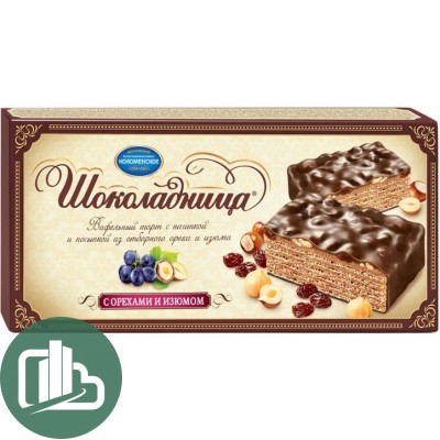 Торт Шоколадница Орех с изюмом 250гр 1/12