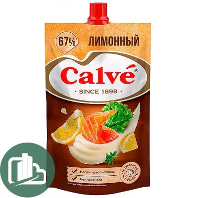 Майонез Calve c соком лимона 67% 200гр 1/40