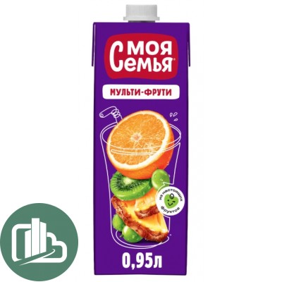 Моя семья 0,95л Мультифрукт 1/8