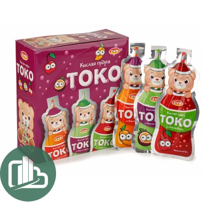 Кислая пудра ТОКО со вкусом вишни,манго и маракуйи ZVN TM 13г 1/24 (12)