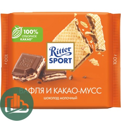 Ритер-спорт 2206 Вафля и какао-мусс 100г 1/10
