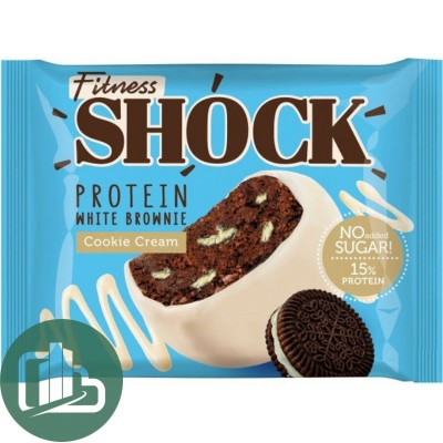 Протеиновый батончик Shok 50гр Брауни Печенье и сливки 1/12