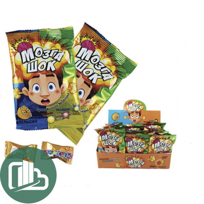 Леденец Кислый Мозга Шок Апельсин 16гр 1/30