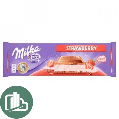 Милка 300гр Strawberry 1/13 (клубника)