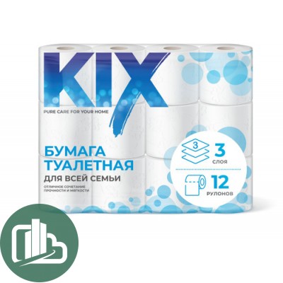 Туалетная бумага Для всей семьи 3сл 1/12 рул