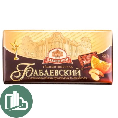 Бабаевский Шоколад 100гр 1/17 Апельсин, Миндаль (4)