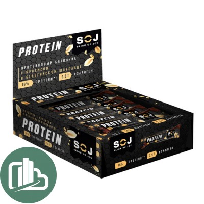 Бат. Протеиновый SOJ Protein с арахисом 50 гр 1/12