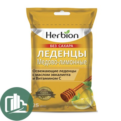 Леденцы Herbion без сахара Медово-Лимонные 25 штук