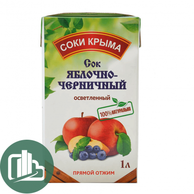 СОКИ КРЫМА  Яблоко-Черника 1л 1/12