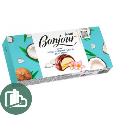 Десерт Bonjour суфле 232гр Кокос 1/9