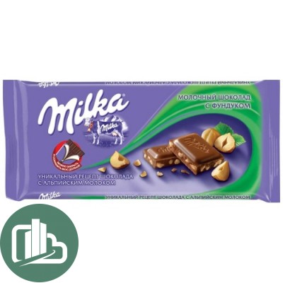 Милка 90гр молочн с фундук 1/22 (РФ)