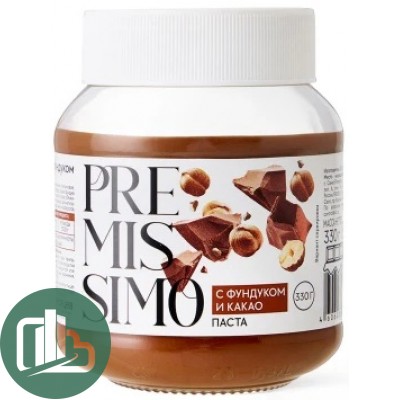 Шоколадная паста PREMISSIMO 330гр Фундук Какао 1/12