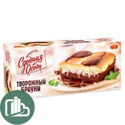 Торт Творожный Брауни 400гр 1/8 (Черемушки)