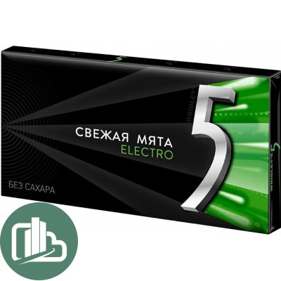 Ригли 5  Свежая Мята 1/15 (18бл)