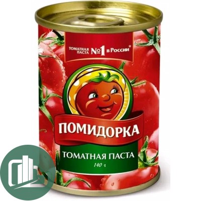 Томатная паста "Помидорка" 140гр ж/б ключ 1/50