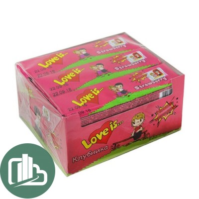 Жев/конфеты LOVE IS 25гр Клубника 1/12 (12)