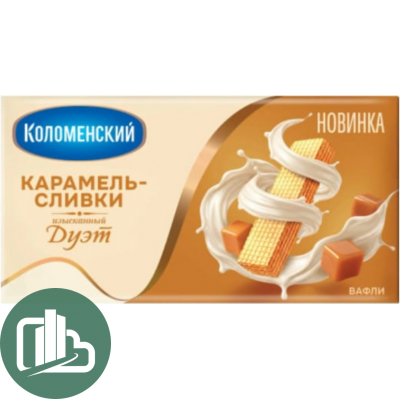 Вафли Коломенские 200гр Карамель Сливки 1/20