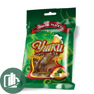Свиные уши с хреном 100гр 1/25 Пивные Радости