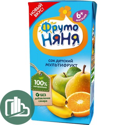 Фруто НЯНЯ Мультифрукт 0,2л 1/18