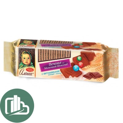 Печенье Аленка 190гр Молочный шоколад с витаминами 1/15
