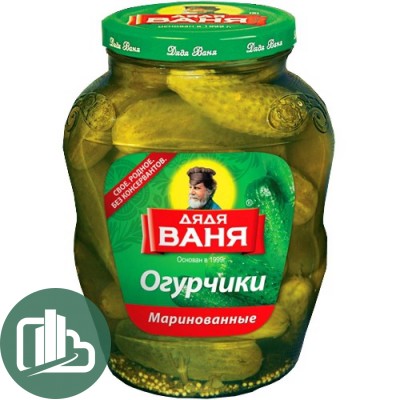 Дядя Ваня Огурцы маринованные 1.8кг ст/б 1/6