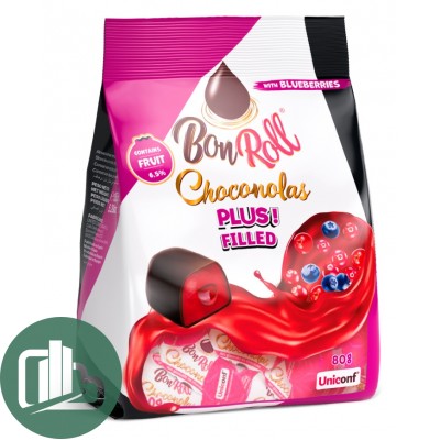 ФАСОВКА  Конфеты Bon Roll 80гр Лесные Ягоды 1/12